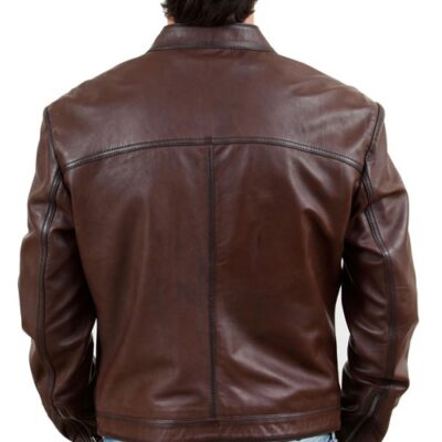 Men's Chestnut Brown Leather Jacket