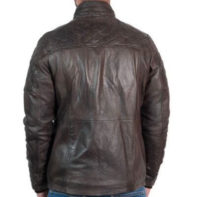 Mens Vintage Racing Leather Jacket