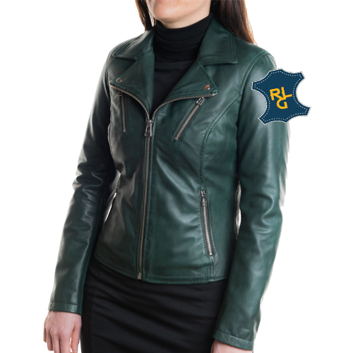 Womens Green Leather Jacket