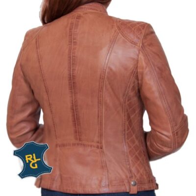 Womens Leather Biker Jacket