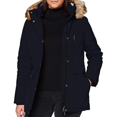Superdry Womens Everest Parka Jackets Eclipse Navy