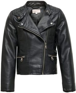 Girl's Faux Leather Biker jacket