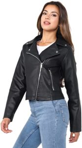 Women's Faux Leather Biker Jacket