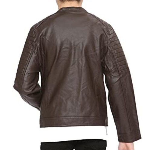Bebone Childrens Collar Motorcycle Leather Coat Boys Faux Leather Jacket 