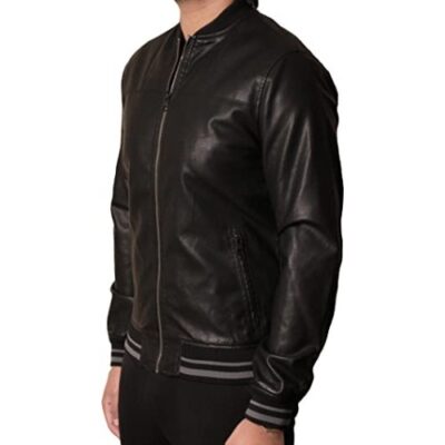 Threadbare Mens PU Faux Leather Biker Bomber Jacket Coat Full Zip Fashion Rebel