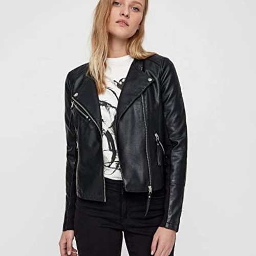 Vero Moda Women's Vmria Fav Short Faux Leather Jacket Noos