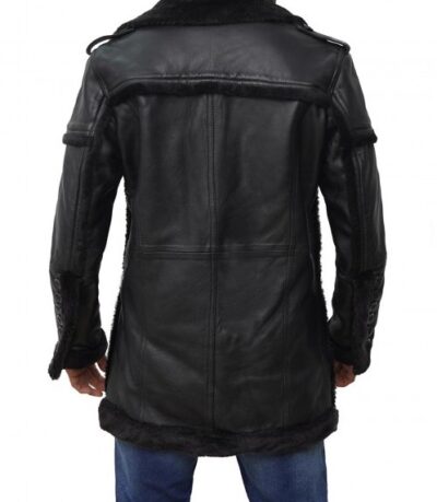 Anthony Men's Black Long Shearling Coat