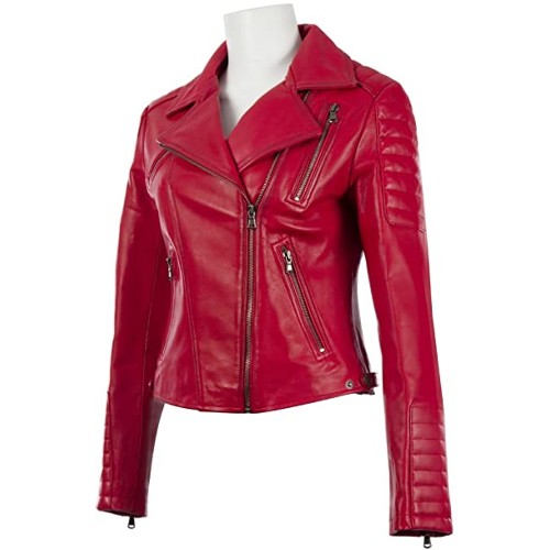 Aviatrix Women's Real Leather Fitted Fashion Jacket (K014)