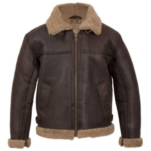 B12: Men’s Brown Sheepskin Flying Jacket
