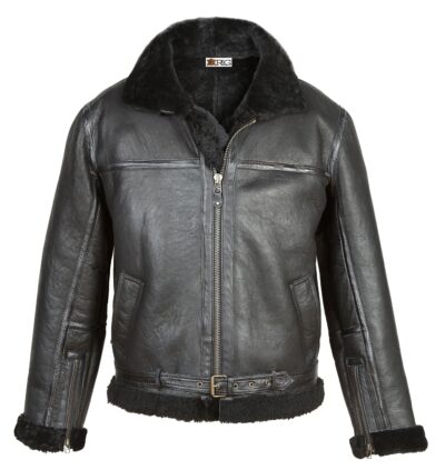 B13 Mens Shearling Sheepskin Flying Jacket