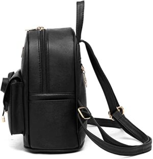 Bags for Girls Bowknot Cute Leather Shouder Bag Mini Backpack Purse for Women Schoolbag College