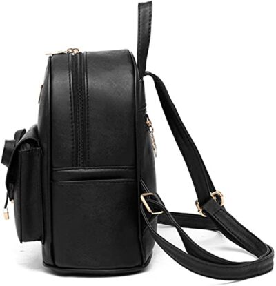 Bags for Girls Bowknot Cute Leather Shouder Bag Mini Backpack Purse for Women Schoolbag College