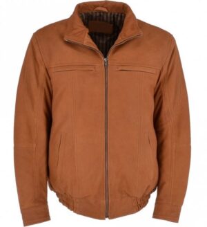 Baptiste: Men's Leather Jacket Brandy