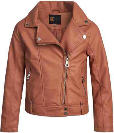 Bellucci: Girl's Faux Biker Leather Jacket