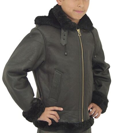 Cavill Kid's Fur Bomber Shearling Jacket