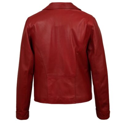 Deep Womens Red Leathers Jacket