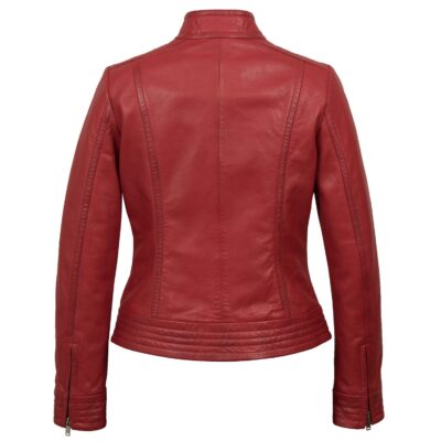 Dunmore Women’s Red Leather Biker Jacket