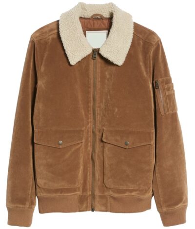 Egan Men's Suede Bomber Leather Jacket