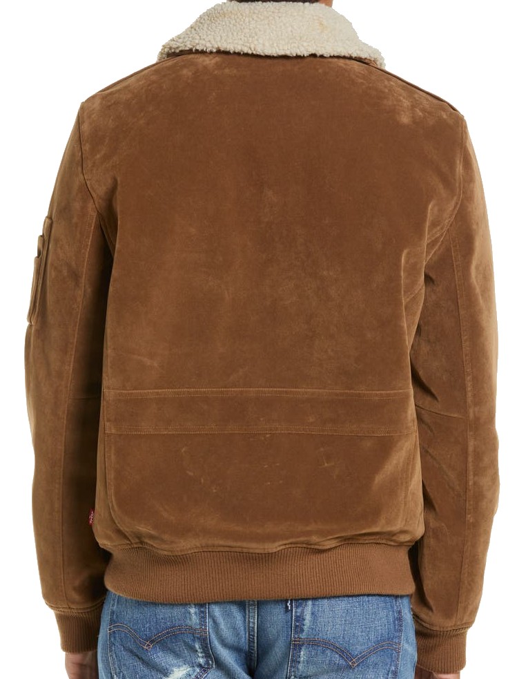 Egan Men's Suede Bomber Leather Jacket