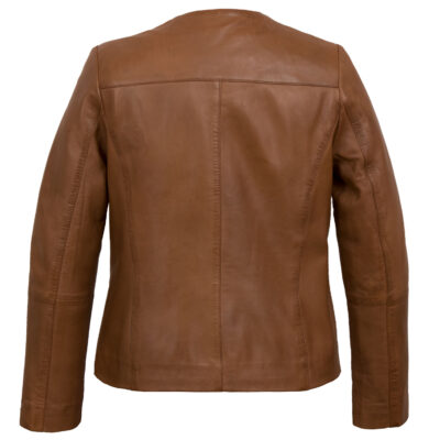 Elegance: Women's ‎Martell Collarless Leather Jacket