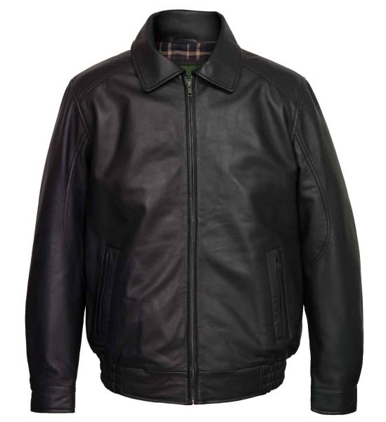 Helsinki Men’s Black Leather Blouson Jacket's