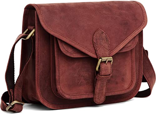 J. Wilson London Messenger Bag Women Leather Flapover 5 litres