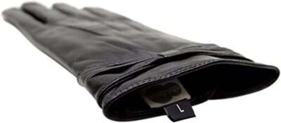 Ladies-Butter-Soft-Premium-Black-Leather-Glove-with-Bow-3-Point-Stitch-Design-&-Warm-Fleece-Lining