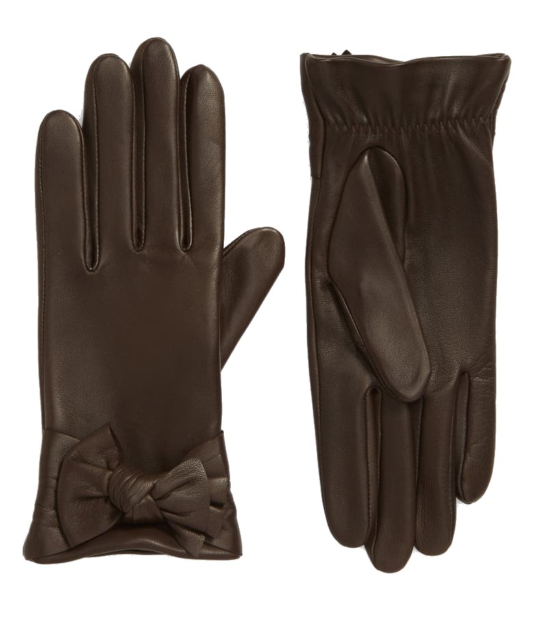 Larisa Women's Bow Leather Gloves