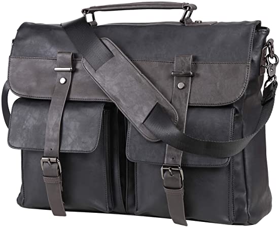 thumbnail image 2 of Cellphone Friend Inc. Waterproof Messenger Bag – Unisex Business/Work/School – Black Canvas 2 of 5