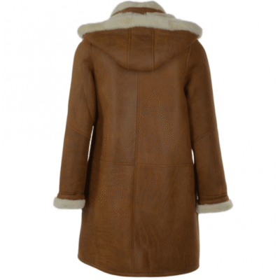 Leather Sheepskin Coat For Womens