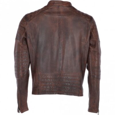 Leitch: Men's Vintage Leather Biker Jacket