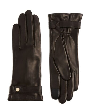Latavia wrinkled wrist soft leather gloves