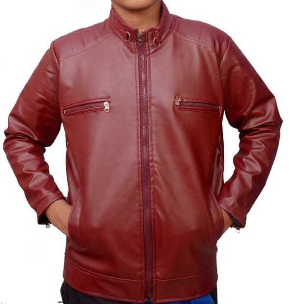 Lukasz: Boys Casual Faux Leather Jacket