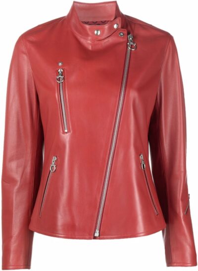 Phoebe Women's Red Leather Jacket