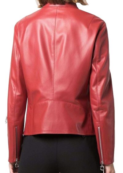 Phoebe Women's Red Leather Jacket