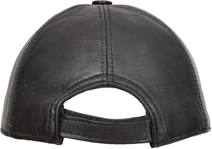 Real Leather Baseball Cap Adjustable Sports Casual Plain Summer Winter Hat