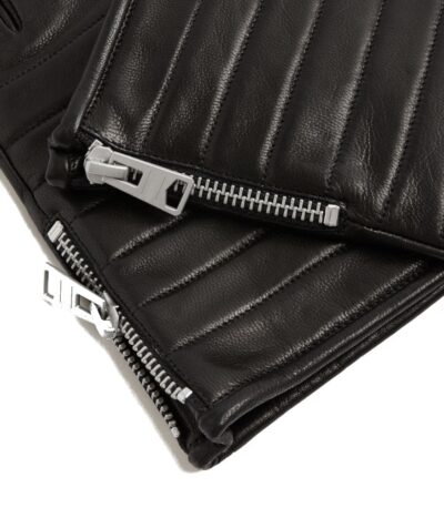 Thierry Zip style leather gloves