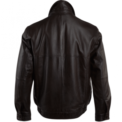 Rio Mens Leather Jacket Mid Brown