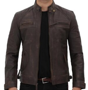 Ruisdael Men's Biker Leather Jacket