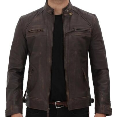 Ruisdael Men's Biker Leather Jacket