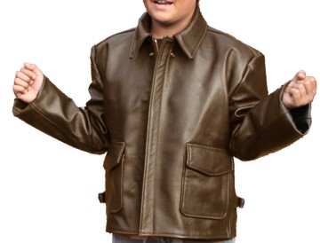 Tarantino Boy's Lambskin Bomber Leather Jacket
