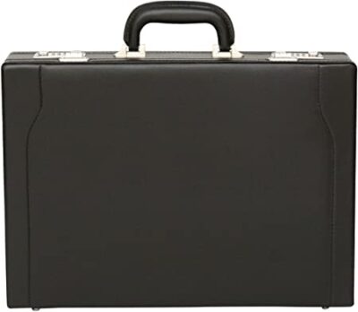Tassia Pu Leather Attaché Briefcase – Expandable Men’s Attaché Case, Executive Briefcase, Mens Business Briefcase Bag, Business Attaché Case, Laptop Briefcase, Large Briefcase, Teachers Briefcase