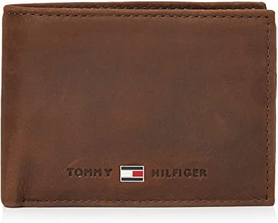 Tommy Hilfiger Menâ€™s JOHNSON MINI CC FLAP AND COIN POCKET Wallets Black Size: Dimensions (W x H x D): 11 x 8 x 2 cm