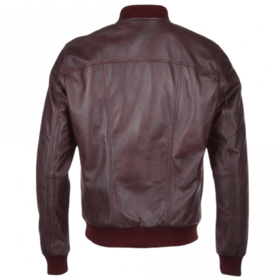 Trejo: Men's Leather Bomber Jacket Ox-blood