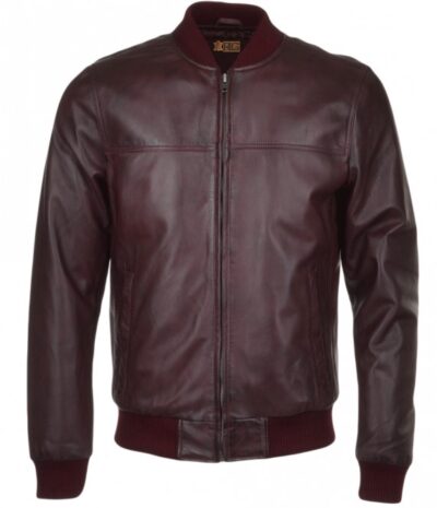 Trejo Men's Leather Bomber Jackets Ox-blood