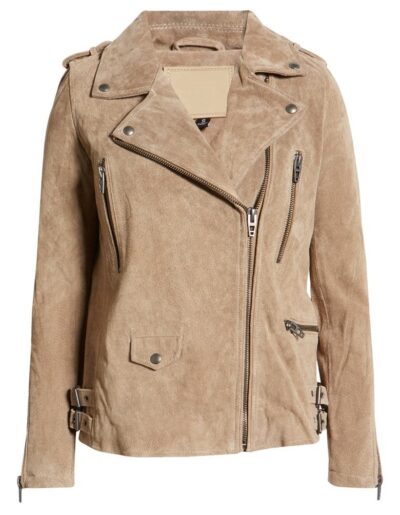 Vilnius Women's Suede Moto Jacket