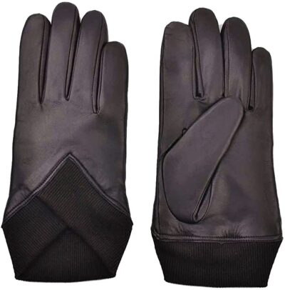 YISEVEN Men Touchscreen Lambskin Leather Gloves Snug Waist