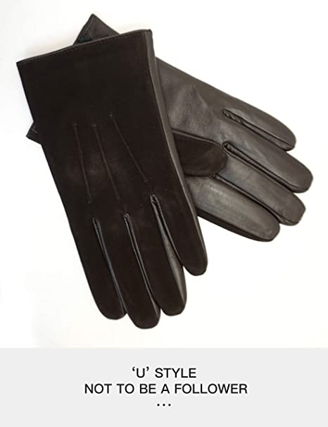 YISEVEN Men Touchscreen Sheepskin Suede Leather Gloves