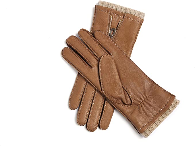 YISEVEN Women Deerskin Leather Dress Gloves Hand Sewn