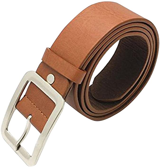 bismarckbeer Classic Men Women Faux Leather Belts Casual Business Waist Belt Strap
